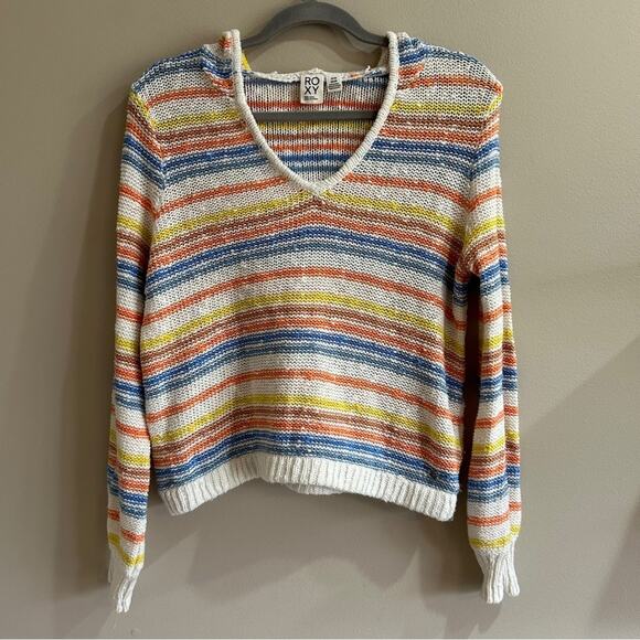 Roxy Bohemian Colorful Striped Sweater - Picture 2 of 5